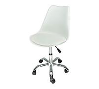 Sedia da Ufficio Girevole, Sedia da scrivania Bianca con rotelle MOD. Sally