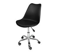 Sedia da Ufficio Girevole, Sedia da scrivania Nero con rotelle MOD. Sally