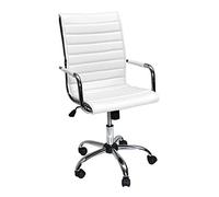 Samira - Sedia ufficio operativa, poltrona direzionale Asti ecopelle bianca