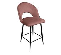 SAMIRA Sgabello cucina imbottito, sgabello alto in velluto mod. Zoe (1, Rosso Mattone)