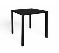 SAMIRA Tavolo da esterno 70×70 cm tavolo da giardino - Alan (Nero)
