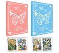 SAMISO 5D Diamond Painting Album,2 Pezzi A3 Pagine Diamond Painting Storage Book,Libro d'Arte di Pittura di Diamanti,Accessori per la Pittura a Diamante(30Page,contiene 60 fogli)