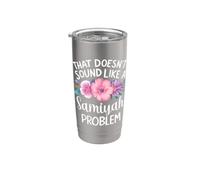 Samiyah Personalized Cute Flower Girls Samiyah Name Bicchiere termico in acciaio inox doppia parete