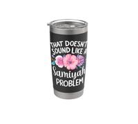 Samiyah Personalized Cute Flower Girls Samiyah Name Bicchiere termico in acciaio inox doppia parete
