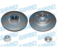 SAMKO 2x Disco Freno Posteriore Pieno Adatto A per Renault Espace V Jr
