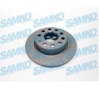 SAMKO 2x Disco Freno Posteriore Pieno per VW EOS 1F7 1F8 Caddy III Scatola 2KA