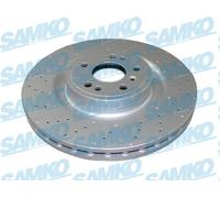 SAMKO 2x Disco Frontale Ventilato per Mercedes-Benz Gle Coupé C292 Classe Gl