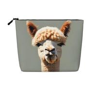 SamLng Alpaca avatar Organizer versatile per articoli da toeletta: borsa per il trucco in canapa finta, borsa da viaggio per accessori per il trucco, nera, taglia unica