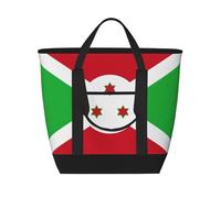 SamLng Bandiera del Burundi Borsa tote isolata di grande capacità, riutilizzabile e regolabile per lavoro, picnic, viaggi e attività all'aperto