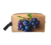 SamLng Beauty case da viaggio con stampa a grappolo d'uva, trousse per trucchi per uomini e donne, organizer portatile per uso quotidiano, bianco, taglia unica, bianco, Taglia unica
