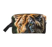 SamLng Beauty case da viaggio con stampa di animali africani, trousse per trucchi per uomini e donne, organizer portatile per uso quotidiano, bianco, taglia unica, bianco, Taglia unica