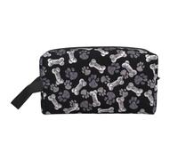 SamLng Beauty case da viaggio con stampa di cucciolo di cane, trousse per trucchi per uomini e donne, organizer portatile per uso quotidiano, bianco, taglia unica, bianco, Taglia unica
