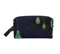 SamLng Beauty case da viaggio con stampa di una bella bottiglia di cielo notturno, trousse per cosmetici per uomini e donne, organizer portatile per uso quotidiano, bianco, taglia unica, bianco,