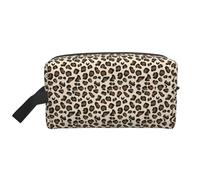 SamLng Beauty case da viaggio con stampa leopardata, trousse per trucchi per uomini e donne, organizer portatile per uso quotidiano, bianco, taglia unica, bianco, Taglia unica