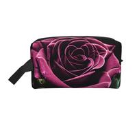 SamLng Beauty case da viaggio grande, motivo gotico rosa, organizer portatile per articoli da toeletta multiuso, colore bianco, taglia unica, Bianco, One Size