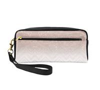 SamLng Beauty case riutilizzabile - Borsa per trucchi in pelle con stampa glitterata e graziosa, piccola borsa per il trucco da viaggio, organizer per articoli da toeletta con cerniera, nero, Taglia