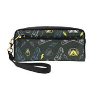 SamLng Beauty case riutilizzabile - Graffiti Skateboard stampa pelle piccola borsa per il trucco da viaggio, organizer per articoli da toeletta con cerniera, nero, Taglia unica