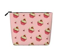SamLng Beauty case versatile Cherry Cake - Trousse per trucchi in canapa finta - Trousse riutilizzabile con cerniera, nero, Taglia unica