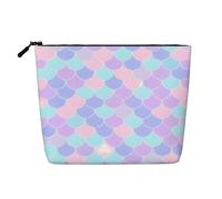 SamLng Beauty case versatile con tatuaggi a sirena, trousse in canapa finta, borsa per cosmetici riutilizzabile con tasca con cerniera, nero, Taglia unica