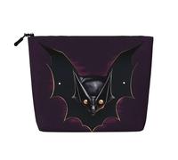 SamLng Black Ghost Bat Organizer versatile per articoli da toeletta: borsa per trucchi in canapa finta, borsa da viaggio per accessori per il trucco, nera, taglia unica