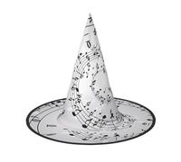 SamLng Cappello da strega da parete per adulti, con note musicali, accessorio per feste di Halloween, pieghevole, per Natale, Pasqua e Halloween