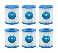 SamLng Cartuccia Filtrante Ricambio Tipo I per Piscina E Vasca Idromassaggio, Compatibile con Bestway E Flowclear, Adatta Pompe 300/330 Gal/h, Codici 58093 58381 58511e(XI-6PCS)