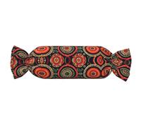 SamLng Cuscino cilindrico con stampa floreale a cerchi etnici, supporto per il collo, cuscino per il corpo, perfetto compagno di viaggio e regalo per la casa