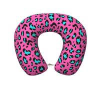 SamLng Cuscino da viaggio in memory foam a forma di leopardo, supporto per il collo per casa e ufficio, perfetto per riposare, guidare e tempo libero
