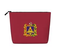 SamLng Flag of Bryansk Organizer versatile per articoli da toeletta: borsa per trucchi in canapa finta, borsa da viaggio per accessori per il trucco, nera, taglia unica