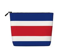 SamLng Flag of Costa Rica Organizer versatile per articoli da toeletta: borsa per trucchi in canapa finta, borsa da viaggio per accessori per il trucco, nera, taglia unica