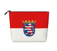 SamLng Flag of Hesse Organizer versatile per articoli da toeletta: borsa per trucchi in canapa finta, borsa da viaggio per accessori per il trucco, nera, taglia unica