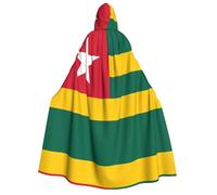 SamLng Flag of Togo - Mantello con cappuccio per adulti, universale, per giochi di ruolo, cosplay, perfetto per Halloween, Pasqua, Carnevale