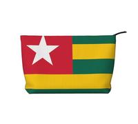 SamLng Flag of Togo - Trousse in velluto a coste con cerniera, organizer per cosmetici e articoli da toeletta - pratica custodia per trucco da donna