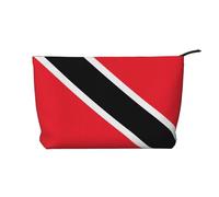 SamLng Flag of Trinidad and Tobago - Trousse in velluto a coste con cerniera, organizer per cosmetici e articoli da toeletta - Pratica custodia per trucco da donna, nera, taglia unica