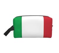 SamLng Grande borsa cosmetica da viaggio - Bandiera dell'Italia con stampa completa, organizer portatile per articoli da toeletta, borsa multiuso per trucco, bianco, Taglia unica