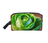 SamLng Grande borsa cosmetica da viaggio - Bright Cabbage Full-Print Design, organizer portatile per articoli da toeletta, borsa multiuso per trucco, bianco, Taglia unica
