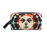 SamLng Grande borsa cosmetica da viaggio - caccia frecce triangoli cervi design full-print organizer portatile per articoli da toeletta borsa multiuso per trucco, bianco, Taglia unica