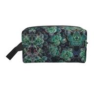 SamLng Grande borsa cosmetica da viaggio, con stampa piena, organizer portatile per articoli da toeletta, borsa multiuso per trucco, bianco, Taglia unica