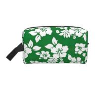 SamLng Grande borsa cosmetica da viaggio - Hawaii Flower Full-Print Design, organizer portatile per articoli da toeletta, borsa multiuso per trucco, bianco, Taglia unica