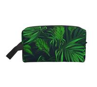 SamLng Grande borsa cosmetica da viaggio - Pianta tropicale verde con stampa completa, organizer portatile per articoli da toeletta, astuccio multiuso per trucco, bianco, taglia unica, bianco, Taglia
