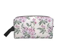 SamLng Grande borsa cosmetica da viaggio - rosa scuro con stampa completa, organizer portatile per articoli da toeletta, borsa multiuso per trucco, bianco, Taglia unica