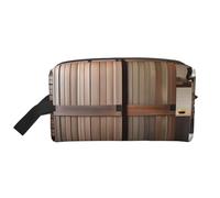 SamLng Grande borsa cosmetica da viaggio - Teal Barn Door Floral Full-Print Design, organizer portatile per articoli da toeletta, borsa multiuso per trucco, bianco, taglia unica, bianco, Taglia unica