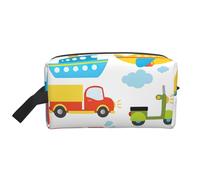 SamLng Grande borsa cosmetica da viaggio - Trasporto diversificato Design con stampa completa, organizer portatile per articoli da toeletta, borsa multiuso per trucco, bianco, Taglia unica