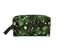 SamLng Grande borsa da viaggio per cosmetici, design hawaiano, organizer portatile per articoli da toeletta multiuso, colore bianco, taglia unica, Bianco, One Size