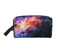 SamLng Grande borsa da viaggio per cosmetici, motivo: galassia nell'universo, con stampa completa, organizer portatile per articoli da toeletta, astuccio multiuso per trucco, bianco, taglia unica