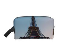 SamLng Grande borsa da viaggio per cosmetici, motivo: Torre Eiffel di Parigi, con stampa completa, organizer portatile per articoli da toeletta, astuccio multiuso per trucco, bianco, taglia unica