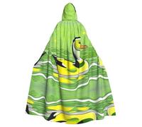 SamLng Green Duck - Mantello con cappuccio per adulti, comodo e resistente, per Halloween, Pasqua, Carnevale, Natale