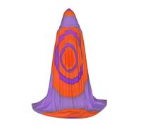 SamLng Mantello con cappuccio arancione con cerchio, per ragazzi, adatto per cosplay, Natale, Halloween, Pasqua, Carnevale