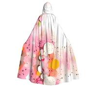 SamLng Mantello con cappuccio in carta con frammenti di colore per adulti, comodo e resistente, per Halloween, Pasqua, Carnevale, Natale