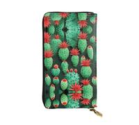 SamLng Molti piccoli portafogli da donna in pelle con stampa artistica di cactus - Portafoglio in pelle impermeabile alla moda e leggero, nero, taglia unica, Nero , Taglia unica